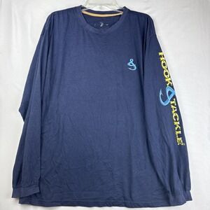 Hook & Tackle Men's Shirt Size L Solar System Sun Protection UPF 50+  Longsleeve
